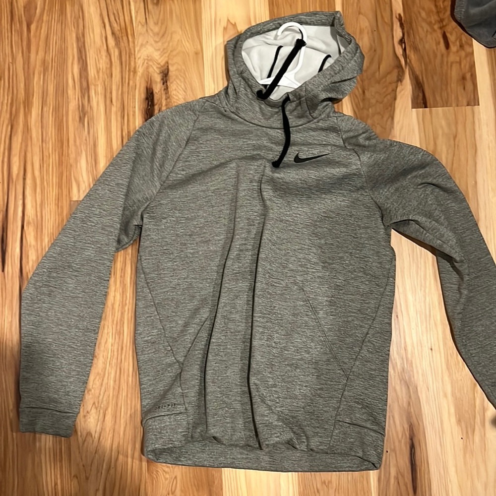 Nike grey dri fit hoodie